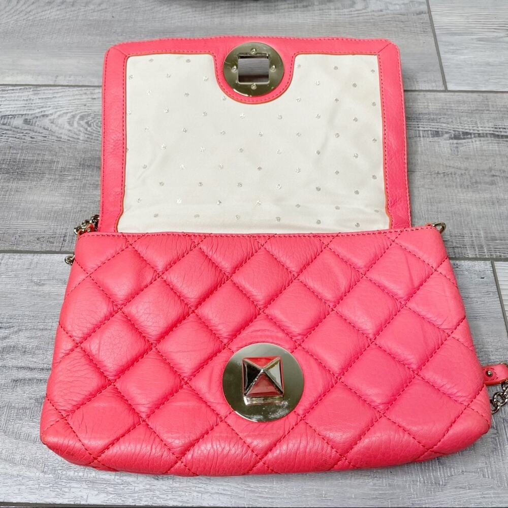 Kate Spade Gold Coast Meadow Quilted Leather Shoulder Bag Coral - Picture 9 of 10
